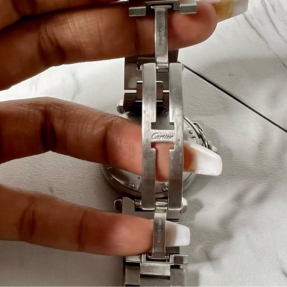 AUTHENTIC Cartier Pasha C Automatic GMT 2377 Steel Watch - Picture 8 of 10